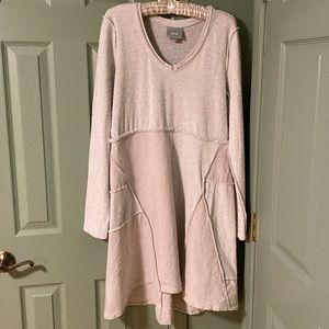 Long Sleeved Linen/cotton Dress